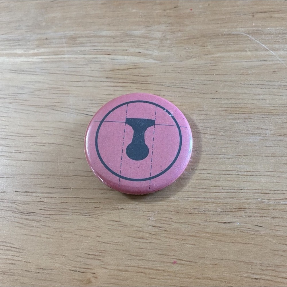 Barista Guild Of America Pinback Button Coffee Tamper Pink Round Logo Pin